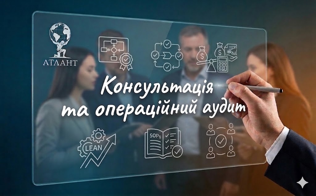 Операційний менеджмент - супровід змін, аудит операційки від центру Атлант вся Україина